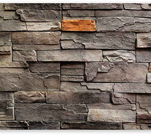 murando Fototapete selbstklebend Steinwand 392x280cm Foto Tapete Tapetenfolie Möbelfolie Wandverkleidung Wandtapete Motivtapeten Bildtapete Wohnzimmer Schlafzimmer 3d Effekt Stein Steinoptik 3d Mauer