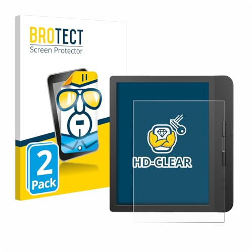 BROTECT Schutzfolie für Tolino Vision 5 | 2 Stück Transparenter Displayschutz Made in Germany Klare Displayschutz-Folie Clear Einfache Montage Case-Friendly