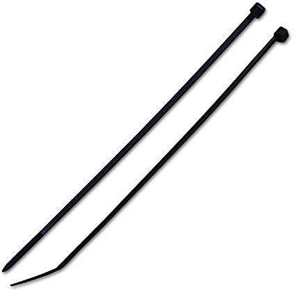 Nylon Cable tie Heavy-Duty 6-inch, 20-Pound tensile Strength, 100 Pieces, Nylon Cable tie, Width 0.1 inch / 2.5 mm, Black, UV Resistant Indoor and Outdoor
