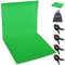 Spardar Greenscreen mit 4 Klemmen, 3M X 4.5M Foto Hintergrund Greenscreen Stoff Baumwolle Faltbare Green Screen Fotostudio Hintergrund für Fotografie Video Hintergrundsystem Modefotografie