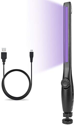 UV Lamp Sanitizer, Portable UV Germicidal Lamp USB Rechargeable, Handheld Disinfection Wand Light Kills Germ Bacteria