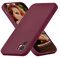 UEEBAI Case for iPhone 11 6.1 inch, Ultra Slim Straight Side Liquid Silicone Case Precise Cut-outs Gel Rubber TPU Bumper Case Smooth Lovely Shell Shockproof Protective Cover for iPhone 11 - Wine Red
