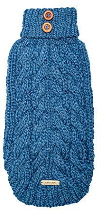 CHIARA JADE Pullover CHP-402DB-S, Hoodie, Sweatshirt, Sweater, Handmade ( Größe: S, waschbar, stylish, Aufstellkragen, Material: 70% Acrylic und 30% Wolle), Dunkelblau