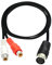 PNGKNYOCN Din 5 pin tour RCA câble 5 pin Din macho 2 RCA tourne-disque câble audio avec prise femelle pour Bang & Olufsen, Naim, Quad, système stéréo (1,5 m)