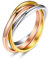 Bestyle 3er Ring Edelstahl Wickelring Damen Rolling Rings Fingerring Ehering Verlobungsring Ring Für Frauen Bunt 57(18.1)