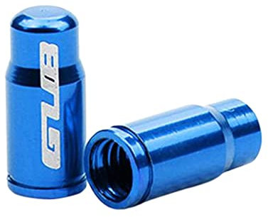 Easnea Ventilkappen aus Aluminiumlegierung, für Presta, Französisch, Schrader, amerikanische Düse, ultraleicht, Mountainbike, Rennrad, Staubschutzkappen, FV, Blau, 1 Paar