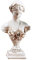 Busto Statue Portraits Scultura in Gesso Artigianato Home Decor, Colore antico