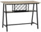 HOMCOM Tavolo da Bar Industriale da 10 Bottiglie in Truciolato e Acciaio per Cucina, Sala da Pranzo e Soggiorno, 120x60x91 cm, Nero e Color Legno