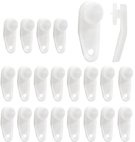 Rierdge Ganci scorrevoli per binario per tende, 50 pezzi, in plastica, bianchi, ganci decorativi per tenda da doccia, finestra, camera da letto, ufficio, ristorante
