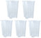 Youning Lot de 5 pots à orchidées transparents en plastique transparent - Avec trou de drainage - Respirants - 10 cm + plateau