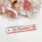 20 chapas de metacrilato espejo PERSONALIZADAS. 60x12mm. Placas con Nombre para adornar.
