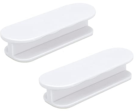 voleseni 2pcs Self-Adhesive Pull Handles, Door and Window Handles, Auxiliary Cupboard Handle Knobs, Plastic Drawer Handles, for Window Door Punch-Free Fridge Wardrobe Pull Handles White