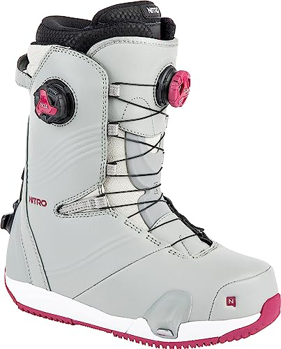 Nitro Damen Dynasty BOA 24 All Mountain Freeride Premium Schnellschnürsystem Step On Boot Snowboardboot, Iron-Wine, 24.5