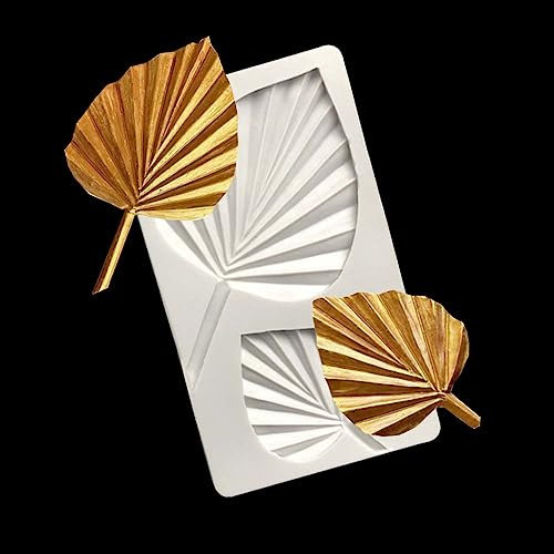 Feuille de ventilateur en silicone - Moule tropical - Feuille de palmier - Décoration de gâteau - Moule au chocolat (A238)