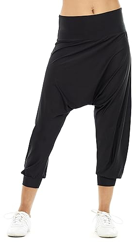 Winshape Damen Super Leichte Functional 7/8-haremshose Hp301 Trainingshose, Schwarz, XL EU