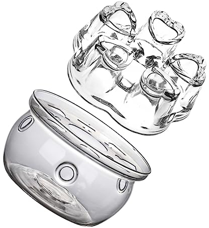 MAGICLULU 2pcs Sturdy Glass Material Teapot Warmer Heat Tea Stove Tea Heater Home Decor