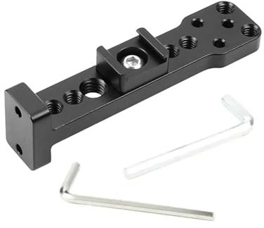 DAGIJIRD Quick Release Monitor Mount Extension Plate for DJI Ronin S, Extension Mount Plate 1/10.2 cm 3/20.3 cm Threaded Holes Hot Shoe Interface