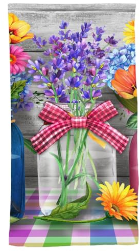 Briarwood Lane Handtuch im Glas mit Frühlingsblumen, 66 x 45,7 cm