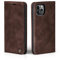 LBH Handyhülle für Apple iPhone 11 Pro Max in Dunkelbraun mit Karten- und Geldfach Smartphone Hülle mit Standfunktion Flip Case Schutzhülle Magnetverschluss Vintage