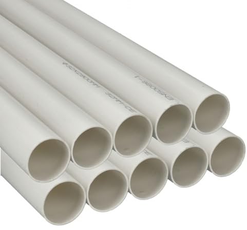 Jandei - Pack of 10 White Cable Tubes 1.45 m Diameter 32 mm