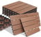 BAKAJI Set 11 Pezzi Piastrelle in WPC da Giardino, Esterno, Patio, Balcone, Pavimento Impermeabile con Drenaggio Acqua, Piastrella Montaggio Incastro, Resistente Agli Agenti Atmosferici (Terracotta)