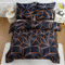 Nyescasa Geometrisch Bettwäsche 135x200 Schwarz Orange Marmor Muster Wendebettwäsche Set Modern Gradient Kariert Linien Mikrofaser Bettbezug mit Reißverschluss und 1 Kissenbezug 80x80cm