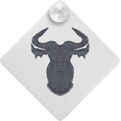 'Gemustertes Gnu' Autofensterschild Mit Saugnapf (CG00020339)