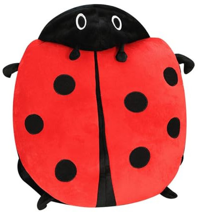 BURLOE Marienkäfer Kissen, Für Erwachsene Gefüllte Dekorative Kissen Tragbares Plüschkissen Riesiges Zum Anziehen Riesiges Tragbares Marienkäferkissen Größe,Rot,100cm