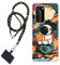 WUACYEAMING Coque pour Huawei P40 Pro,Transparent Doux TPU Silicone Étui pour téléphone Portable Étui Flexible Animation Fusée Astronaute+1*Universelle Cordon Telephone Portable
