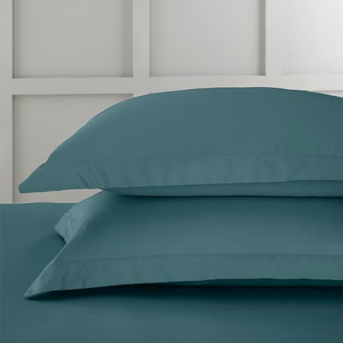 Bianca 400 Thread Count Cotton Sateen Oxford Pillowcase Pair Teal Green