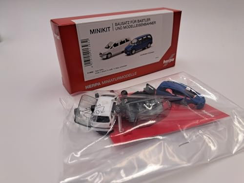 Herpa Modellbausatz MiniKit Opel Zafira (2 Stück), Miniatur im Maßstab 1:87, Sammlerstück, Kit für Modellbau, Kunststoff