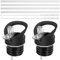 Forhandy Ersatzdeckel Strohdeckel, 2 Stück Ersatzdeckel für Trinkflasche Trinkflaschen Ersatzteile mit Strohhalm/Reinigungsbürste, Standard Mund Wasserflasche Deckel Schwarz Trinkflasche Straw Lid