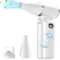 Compressed Air Cleaner for PC, Electric Air Duster Speed Adjustable 110000RPM Rechargeable Air Blower with LED Display Reusable PC Cleaning Kit for Laptop/Computer/Keyboard/Car (White)