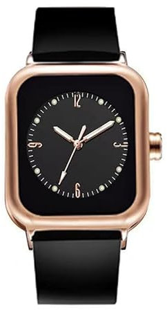 LIWEARE Armbanduhr, Outdoor Unisex Uhren Casual Quarz Armbanduhr mit Silikonband für Studenten, Frauen und Männer, Leuchten-Zifferblatt (Schwarz)