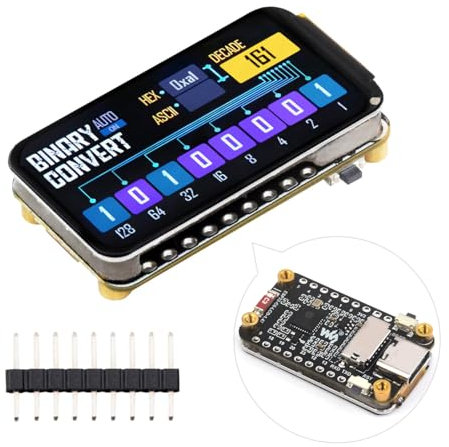 Waveshare ESP32-C6 1.47inch Microcontroller Wi-Fi 6 Development Board 160MHz Single-Core Processor 172x320 LCD Screen 262K Color with RGB BLE5 4MB Flash for LVGL GUI Development, etc