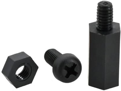 M2 M2.5 M3 M4 Motherboard Standoff Stand Nylon Spacers Computer Board Rack Plastic Screw Stud Mount Thread Pillar Nut-M2.5 (Thread 6mm)-100mm (10Pcs)-Screw Nut
