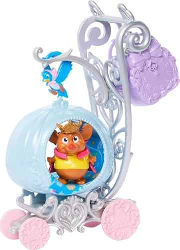 Mattel Disney Princess Toys, Animal Friend Carriages with Swaddle Blanket & 4 Accessories, Fashion Doll Size, Inspired by Disney Movies