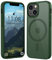 ORDA Magnetic Case for iPhone 13 mini Case Compatible with MagSafe,Military Shockproof Ultra Slim Translucent Matte Cover for iPhone 13 mini Phone case Scratch & Fingerprint Resistant -5.4 Dark Green