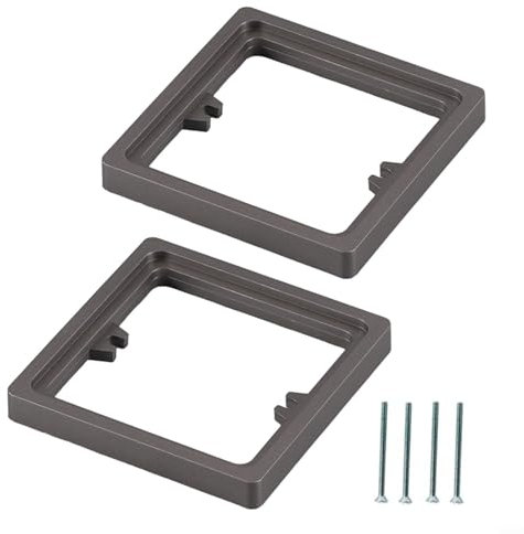 Snowchecking 10Mm Spacers,Single Socket Spacer,Square Spacer 1 Gang Frame Plate With Screws For Electrical Outlets And Switches(2pcs Gray)