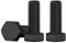 Drenky Pernos De Cabeza Hexagonal M10 X 20mm Acero Inoxidable A2 V2A Tornillo Metrica DIN 933 Roscado Completo Tornillos Para ConstruccióN MetáLica, Automotriz, Maquinaria, Negro, 10 Piezas