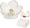 White Flower Jewelry Dish Glass Ring Dish Jewelry Tray Cute Vanity Organiser Room Decor Aesthetic Nightstand Bathroom Decor Trinket Dish Ring Holder Dish Jewellery Tray Valentine's Gifts for Women