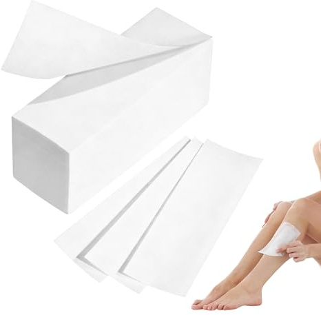 Strisce di Cera Professionali in Tessuto Non Tessuto 150 pezzi per Ceretta Calda e Pasta di Zucchero, Strisce in Pile Ogni Tipo di Cera Su Gambe, Petto, Schiena,Viso(7×20cm)