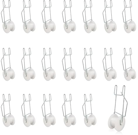 20pcs Ganchos de Rodillo de Enrejado de Tomate con una Cuerda de 49.2 pies, Ganchos de Soporte de Rodillos de Tomate 15m Vine de Flores de Twine Cropa de Invernadero Kit de