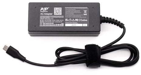 45W USB C TYPE C Charger Replacement For Asus Chromebook Flip C214MA-YS02T, C214MA-BW0075, C214MA-BW0077 Laptop Power Supply Ac Adapter With UK Power Cord