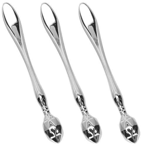 INOOMP Kompakter Augencreme Applikator 3 Stück aus Langlebiger Zinklegierung mit Tragbarem Metall Massagekopf zur Täglichen Augenmassage gegen Schwellungen und Augenmüdigkeit
