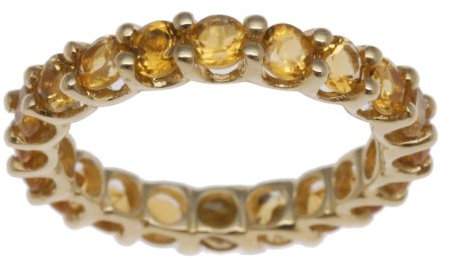 CARISSIMA Damen-Ring Eternity 375 Gelbgold Zitrin Gr. 52 (16.6) 1.47.8380
