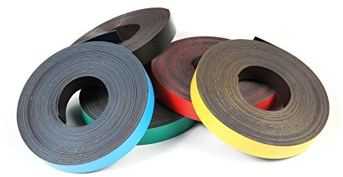 Magnetband Kennzeichnungsband farbig, Breite 40mm - 5m Rolle - Magnetstreifen - Zum Beschriften und Markieren, von Lager, Werkstatt, für Whiteboards, Flipcharts, Präsentationen, Farbe:weiss