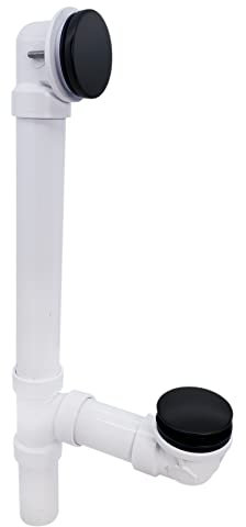 Westbrass 35,6 cm avec vidage de Baignoire en PVC et évacuation de Baignoire avec Embout Pointu 30,5 cm et 10,2 cm Noir Mat Matte Black