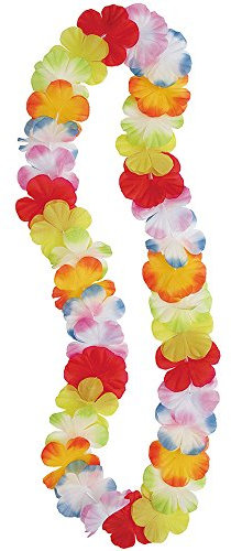 Hawaii-Girlande Lei aus Stoff - 106 cm - Mehrfarbig