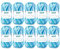 Filato per maglia/uncinetto Gründl Cotton Quick Print (lana per maglieria, filato dai vivaci colori 100% cotone, certificato OEKO-TEX, 50 g / 125 m, ferri: 3 - 4, 10 x 50 g), Aqua Multicolor